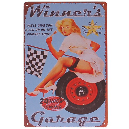 Metalen plaatje - Winner's Garage