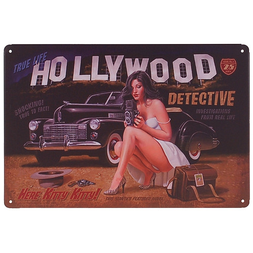 Metalen plaatje - Hollywood Detective