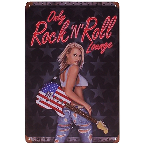 Metalen plaatje - Rock N Roll Lounge