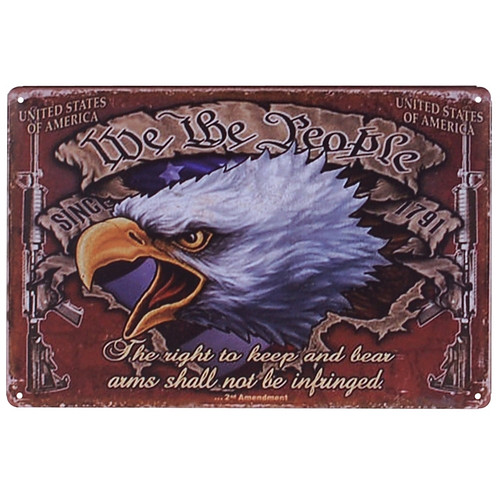 Metalen plaatje - Adelaar We The People