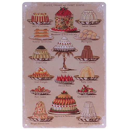 Metalen plaatje - Taarten