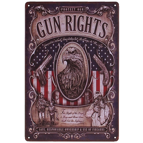 Metalen plaatje - Gun Rights