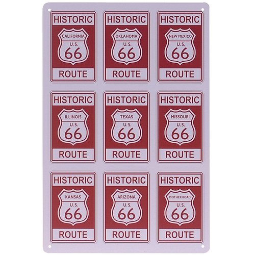Metalen plaatje - Historic Route 66