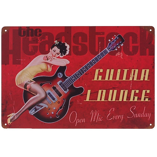 Metalen plaatje - The Headstock Guitar Lounge