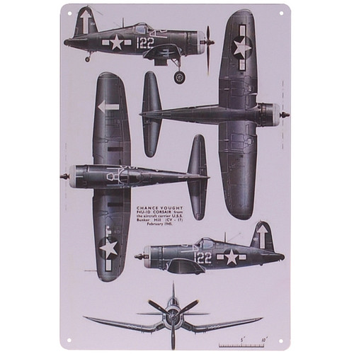 Metalen plaatje - Corsair F4U