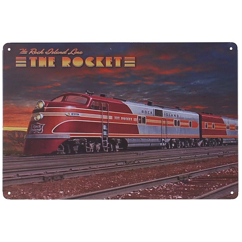 Metalen plaatje - Trein - The Rocket