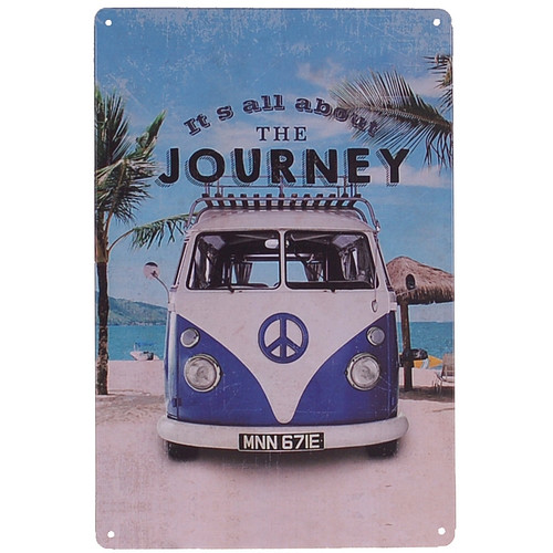 Metalen plaatje - Volkswagen busje - Journey