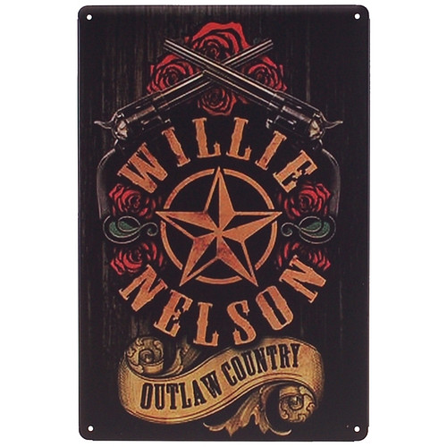 Metalen plaatje - Willie Nelson