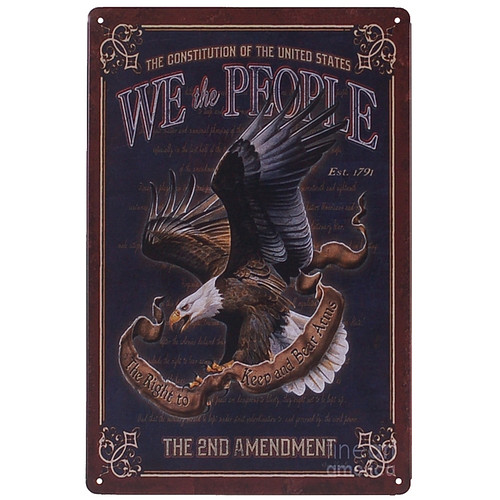 Metalen plaatje - We the People