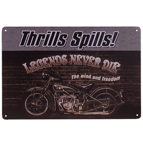 Metalen plaatje - Motor Legends Never Die