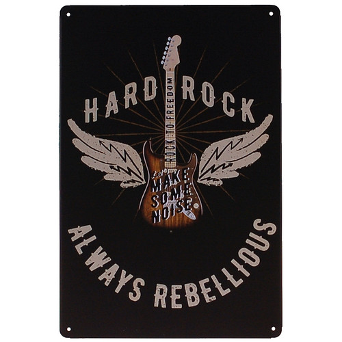 Metalen plaatje - Hard Rock