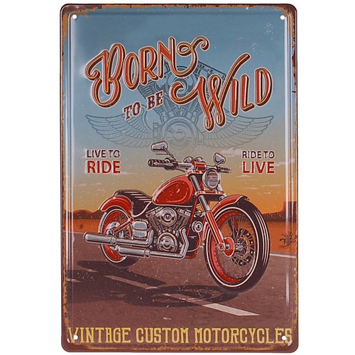 Metalen plaatje - Motor Born to be Wild