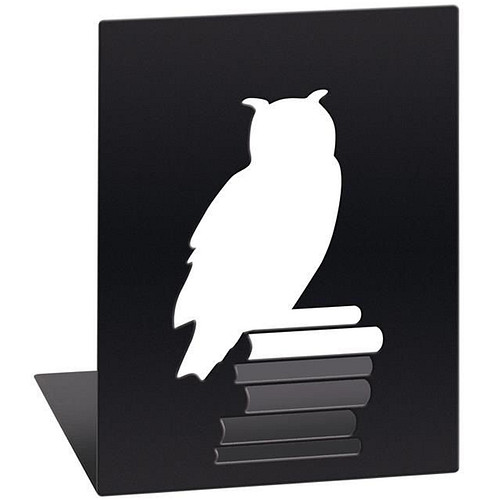Boekensteun Uil - Metaal - Set van 2 - 12,5x16x16cm