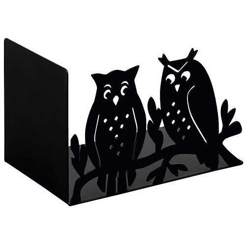 Boekensteun Uilen in het bos - Metaal - 14,2cm