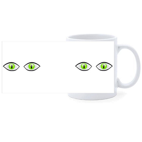 Beker - Groene Poezen Ogen