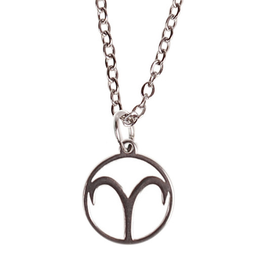 Kinderketting Zilverkleurig 45cm - Hangertje Sterrenbeeld RVS -  Ram