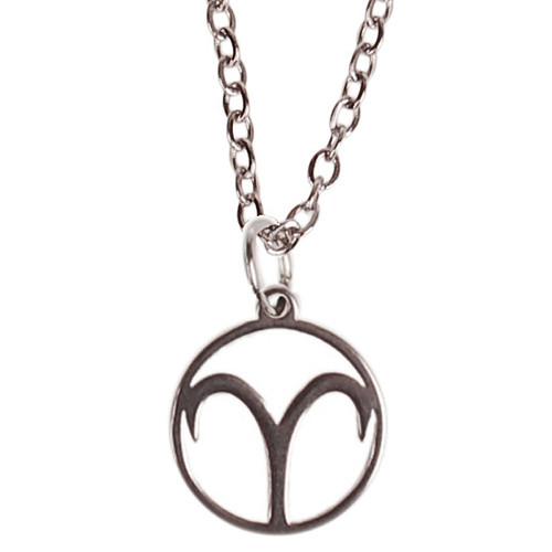 Ketting Zilverkleurig 55cm - Hangertje Sterrenbeeld RVS -  Ram