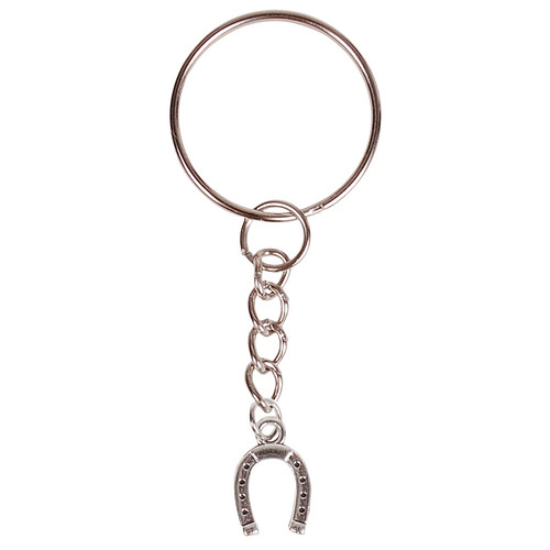 Sleutelhanger - Zilverkleurige Sleutelring - Hangertje Hoefijzer zilverkleurig 1cm