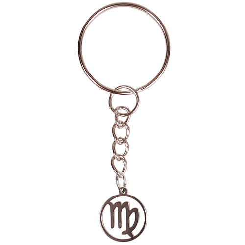 Sleutelhanger/Tashangertje - Zilverkleurige Sleutelring - hanger sterrenbeeld Maagd