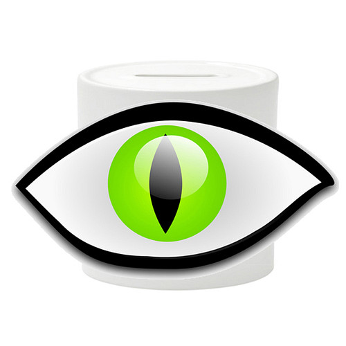 Spaarpot - Groene Poezen Ogen