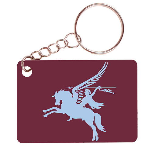 Sleutelhanger 6x4cm - Logo Pegasus Airborne 1st British Airborne Division - Slag om Arnhem - Operatie Market Garden