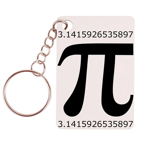Sleutelhanger 6x4cm - PI - Teken en String- Wiskunde