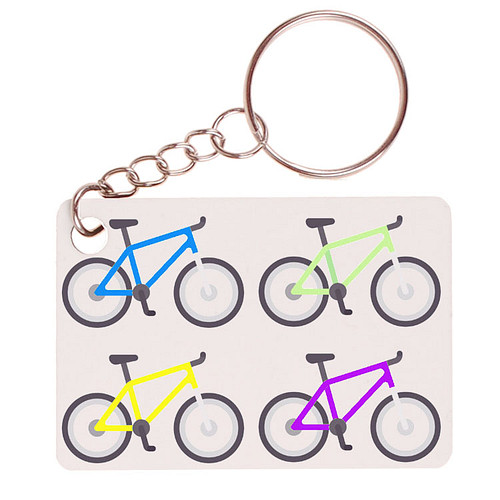 Sleutelhanger 6x4cm - Mountainbikes in Diverse kleuren