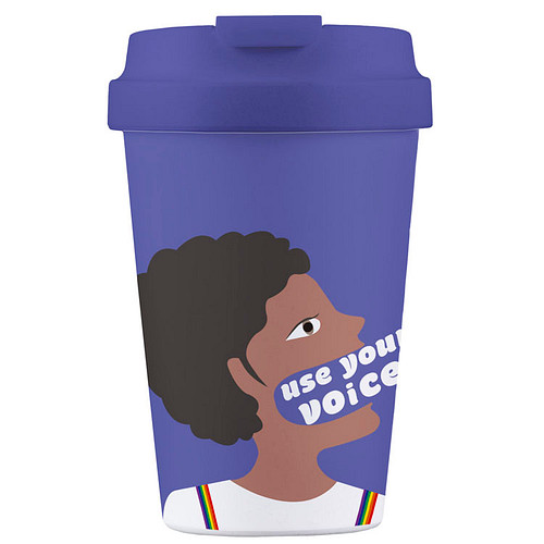 PLA/Plant - Bioloco Beker to Go - Use Your Voice - 350ml