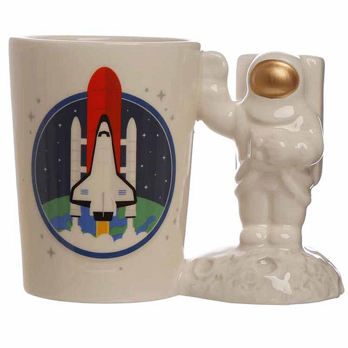 Beker handvat Astronaut - plaatje Raket