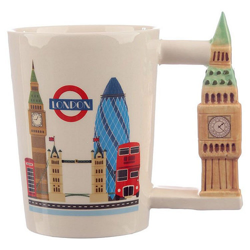 Beker London handvat in vorm van Big Ben