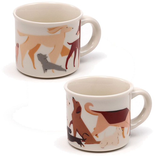 Espresso Koffiekopjes - Barks Honden - Set 2 stuks - Porselein - 5x5,5cm - 100ml