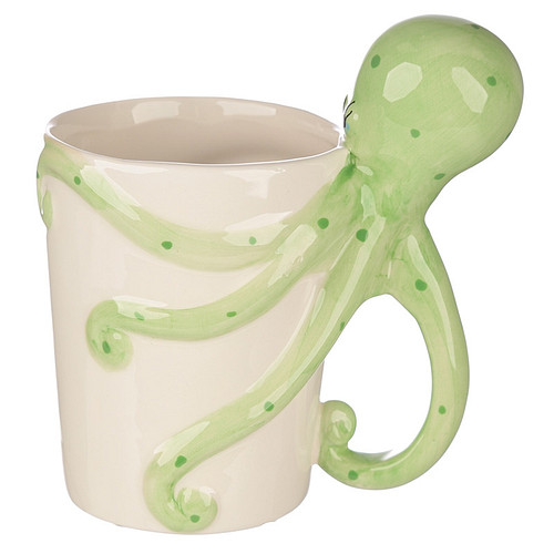 Beker met inktvis/octopus handvat