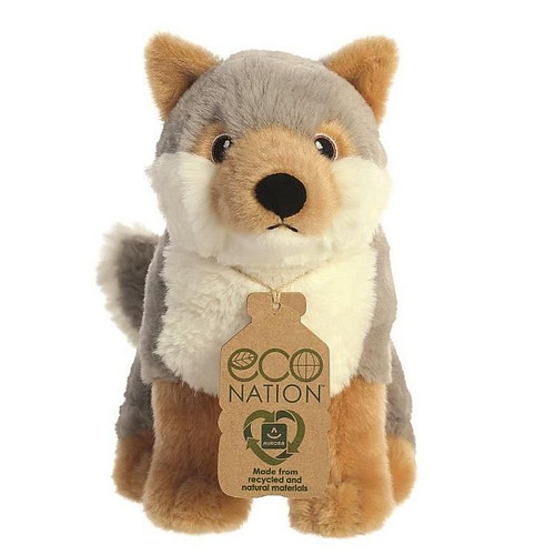 Eco Nation knuffel van gerecycled materiaal - Wolf 24 cm