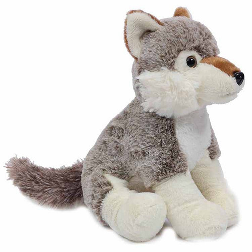 Knuffel Wolf zittend 25 cm
