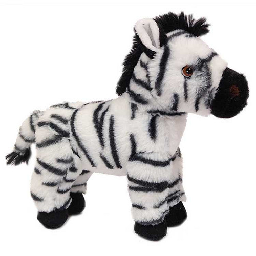 Superzachte Eco Knuffel met geborduurde oogjes - Zebra 20 cm