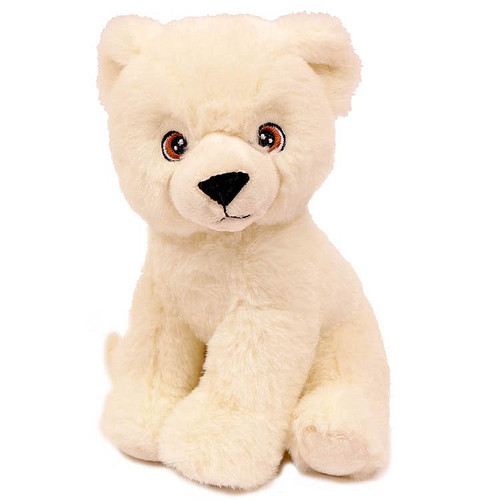 Superzachte Eco Knuffel met geborduurde oogjes - IJsbeer 20 cm
