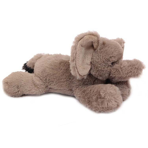 Superzachte Eco Knuffel met geborduurde oogjes - Olifant liggend 23 cm