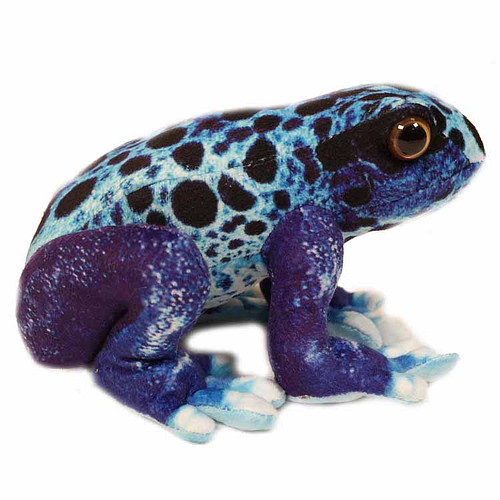 Knuffel Kikker Blauw Gevlekt - 24 cm