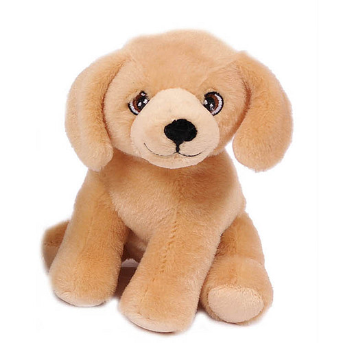 Eco Knuffel Puppie Hond Beige Retreiver - Geborduurde Ogen - 16 cm