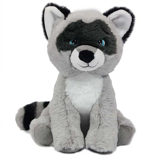 Eco Knuffel Wasbeer - zittend - Geborduurde Ogen - 21 cm