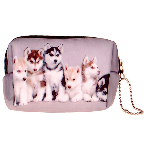 Kleine etui/klein toilettasje Huskies