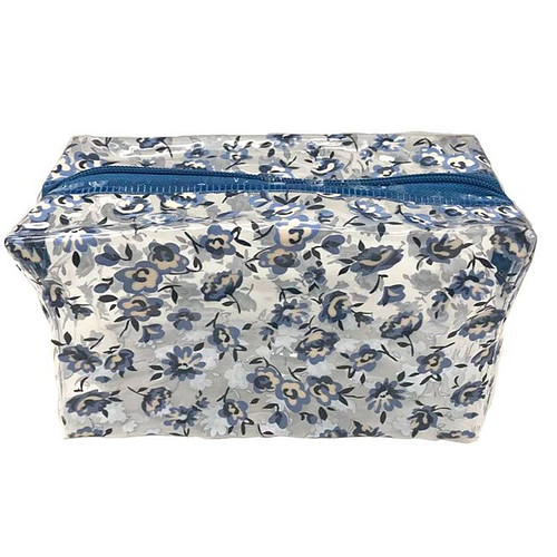 Transparante toilettas/etui - Pick of the Bunch Pioenroos - 18x11x10cm