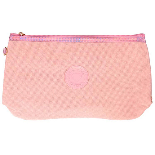 Toilettas Glitter Make-up - Lichtroze/Lila - Rits & Handgreep - 27x16x9cm