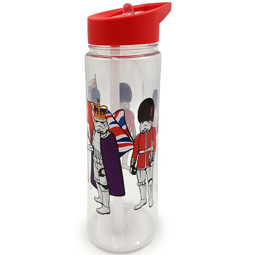 Drinkfles - The Original Stormtrooper - London Royal Guards - Ecozen - Rood met Rietje - 550ml - 23x8x6,5cm