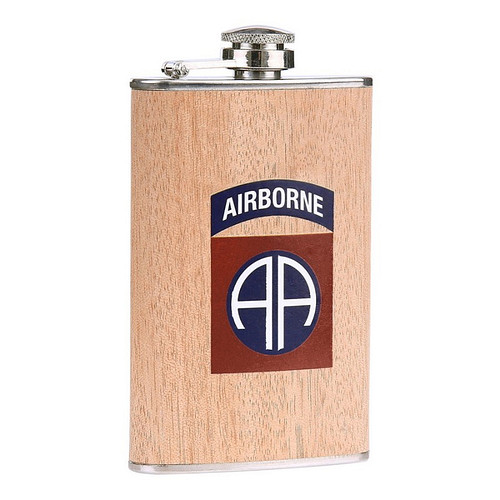  Zakfles/heupflacon houtlook 150ml - 82nd Airborne