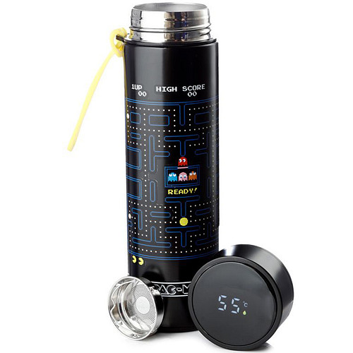 Thermosfles - Pac-Man - Met Thermometer - 450ml - 23x7x6,5cm