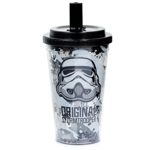 Beker met rietje Original Stormtrooper - Dubbelwandig - Breukbestendig Duurzaam - 500ml