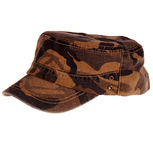 Veldpet Vintagelook Camouflage Bruin 