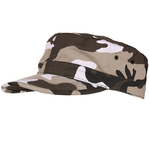 Veldpet camouflage zwart/wit urban