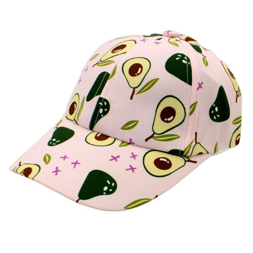 Kinderpet - Lichtroze met Avocados - Verstelbaar Gesp Metaal